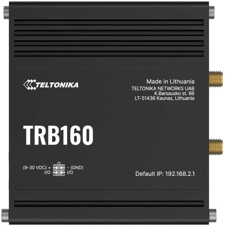 Teltonika | LTE Maršrutizatorius | TRB160 | No Wi-Fi | 10/100/1000 Mbit/s | Ethernet LAN (RJ-45) jungtys 1 | Mesh Support No | MU-MiMO No | 4G | 1