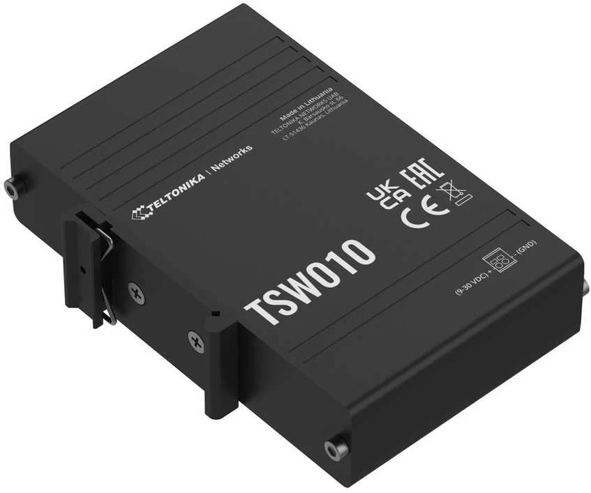 Šakotuvas Teltonika | Ethernet komutatorius | TSW010 | Nevaldomas | Tvirtinamas prie sienos | 10/100 Mbps (RJ-45) jungtys kiekis: 5
