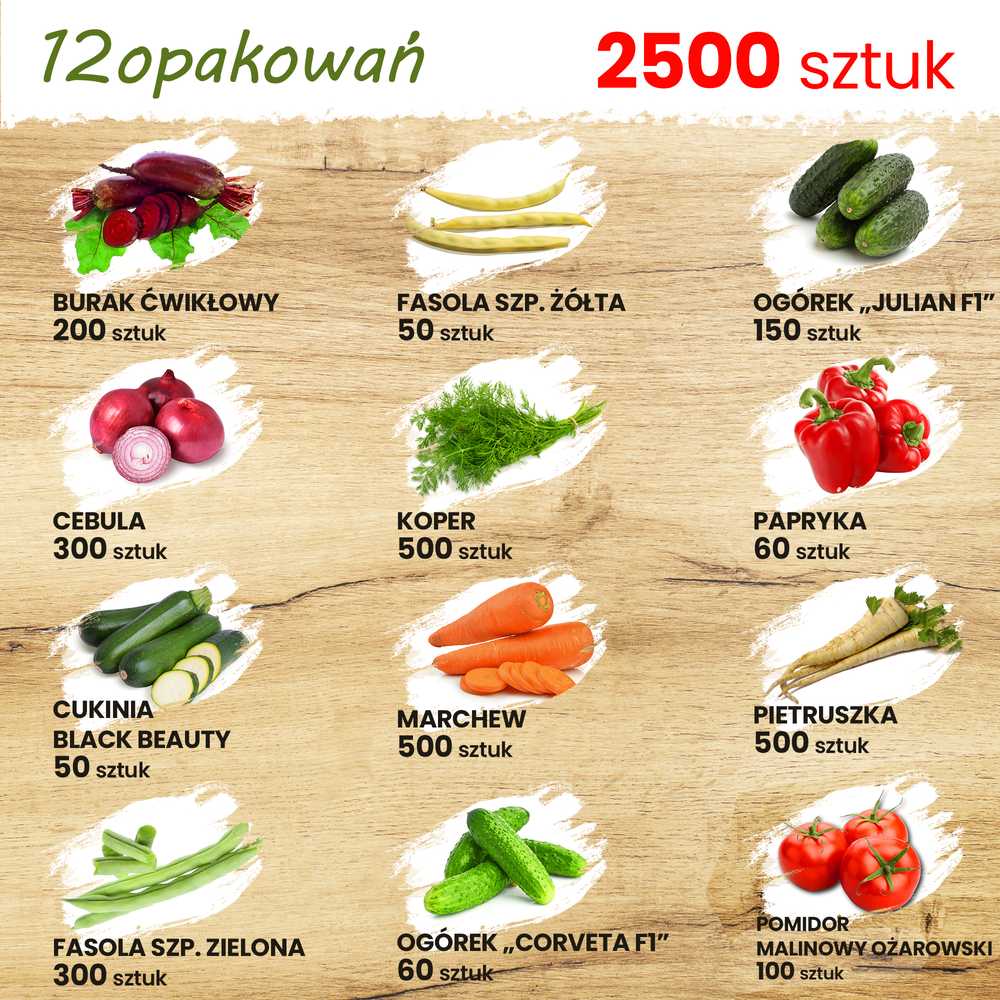 Toraf TORAF Rinkinys NASION WARZYWNY RAJ - 12 OPAKOWAŃ