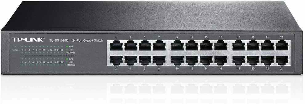 Šakotuvas TP-LINK 24port 10/100M Switch Plieninis dėklas