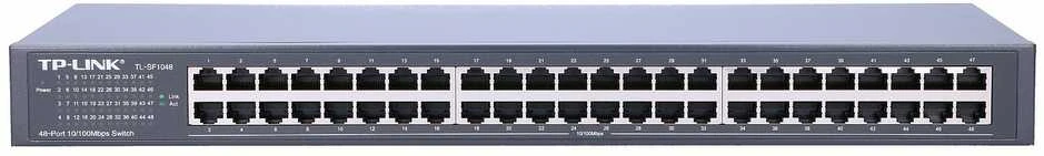 TP-LINK | 48 prievadų 10/100 Mbps stovo tipo komutatorius | TL-SF1048 | Nevaldomas | Montuojamas ant stovo