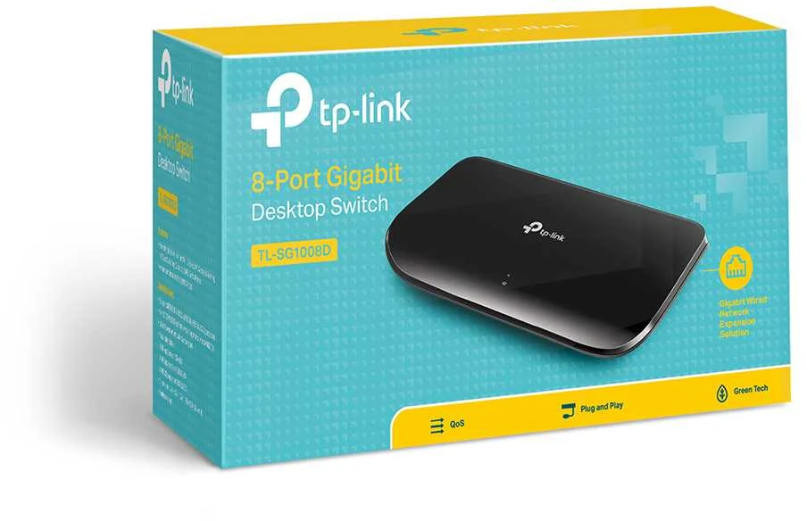 Šakotuvas TP-LINK 8 prievadų gigabito komutatorius