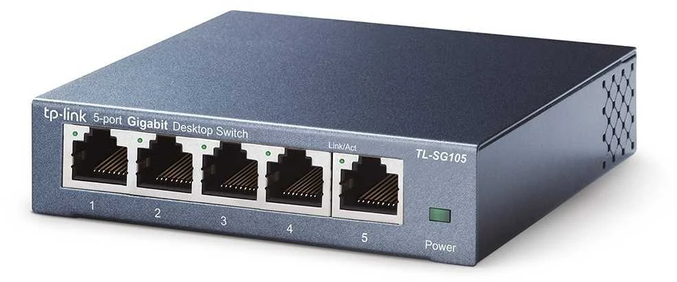 Šakotuvas Komutatorius TP-LINK, 5-port, metalinis korpusas, juodas / TL-SG105
