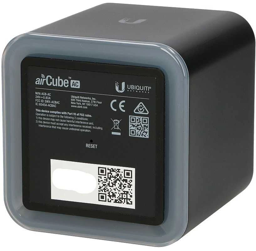 Maršrutizatorius Ubiquiti AirCube | ACB-AC | 802.11ac | 10/100/1000 Mbit/s | Ethernet LAN (RJ-45) jungle 4 | Tinklelio atramos Nr. | MU-MiMO Taip | Nėra mobiliojo plačiajuosčio ryšio