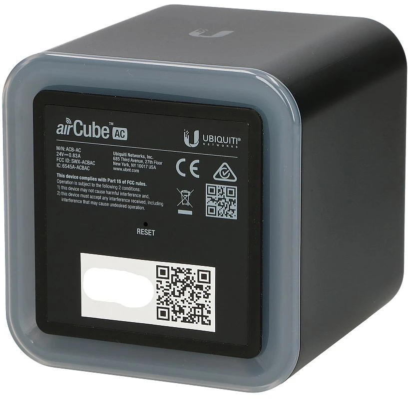Maršrutizatorius Ubiquiti AirCube | ACB-AC | 802.11ac | 10/100/1000 Mbit/s | Ethernet LAN (RJ-45) jungle 4 | Tinklelio atramos Nr. | MU-MiMO Taip | Nėra mobiliojo plačiajuosčio ryšio