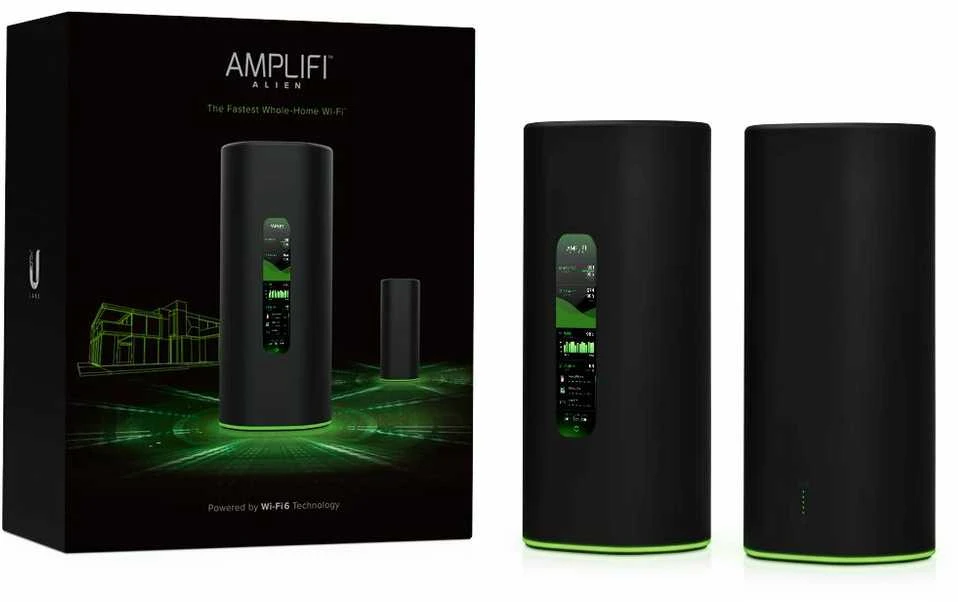 Ubiquiti AmpliFi Alien WiFi Kit belaidis maršrutizatorius Gigabitinis eternetas Dviguba juosta (2,4 GHz / 5 GHz) Juoda, Žalia