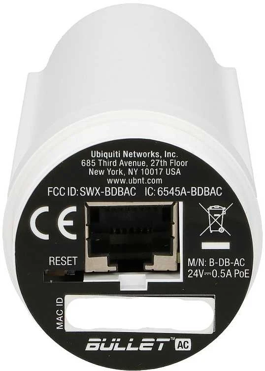 Maršrutizatorius UBIQUITI B-DB-AC airMAX AC Bullet 802.11ac PoE N tipo vyriškas