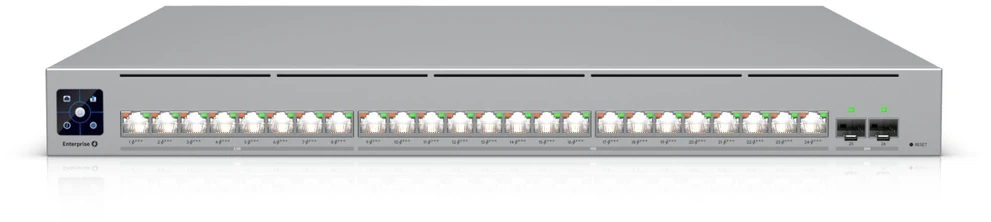 Šakotuvas Ubiquiti UniFi ECS-24-POE tinklo komutatorius Valdomas L2/L3 10G Ethernet (100/1000/10000) Maitinimas per Eternetą (PoE) 1U Pilka