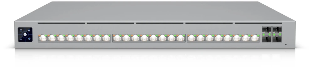 Šakotuvas UBIQUITI ECS-24S-POE (1050W) įmonės lygio 24 prievadų, 3 sluoksnio „Etherlighting PoE+++“ komutatorius