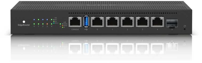 Maršrutizatorius Ubiquiti „EdgeRouter“ 6P Ethernet (RJ-45) jungtys, 4 branduolių MIPS64 | Ubiquiti | „EdgeRouter“ 6P