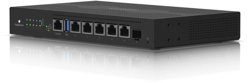 Maršrutizatorius Ubiquiti „EdgeRouter“ 6P Ethernet (RJ-45) jungtys, 4 branduolių MIPS64 | Ubiquiti | „EdgeRouter“ 6P