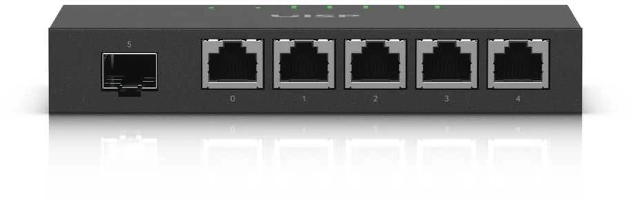 Maršrutizatorius „Ubiquiti EdgeRouter X“, 5 prievadai, SFP, gigabito, pasyvus PoE, Juodas ER-X-SFP / UBI-ER-X-SFP