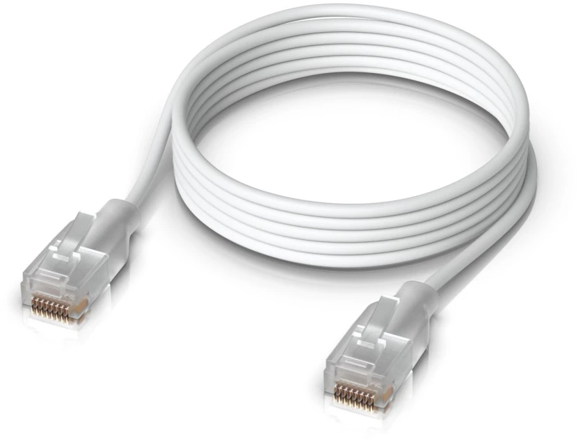 Ubiquiti UACC-Cable-Patch-EL-1M-W tinklo kabelis Translucent, Baltas Cat6