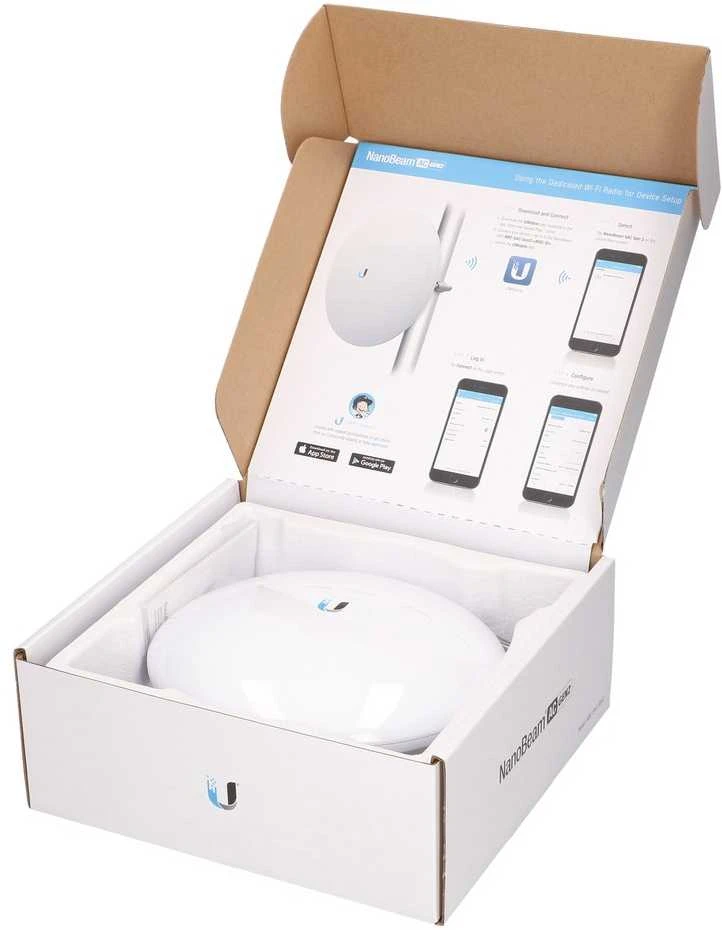 Ubiquiti NanoBeam AC Gen2 Wi-Fi radijas, 5 GHz, 19 dBi, 450+ Mbps, baltas NBE-5AC-GEN2 / UBI-NBE-5AC-GEN2