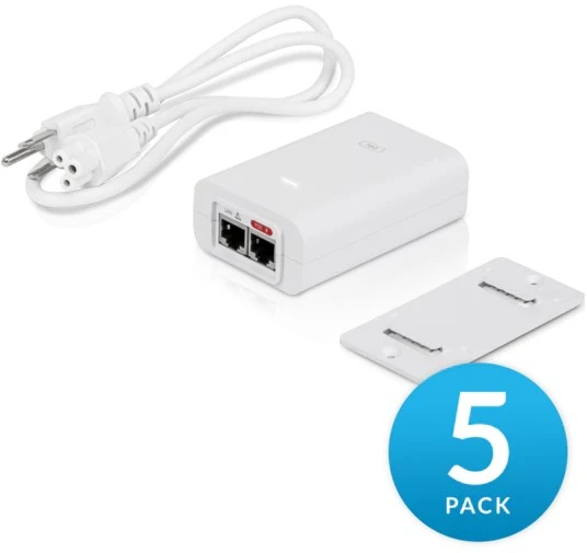 Ubiquiti Z Ubiquiti PoE Injector, 24VDC, 24W, 5-pack