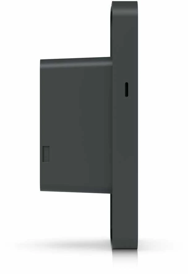 „Ubiquiti Compact“ – antros kartos NFC kortelių skaitytuvas ir išėjimo prašymo įrenginys, palaikantis durų atrakinimą ranka pamojuojant.