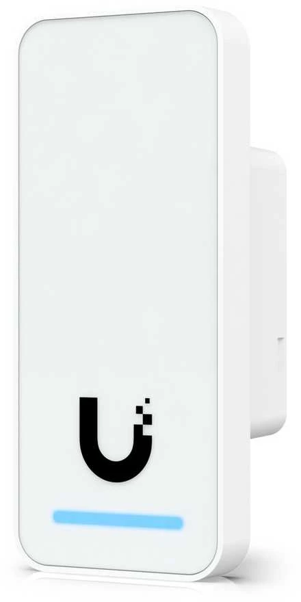 Šakotuvas „Ubiquiti UniFi Access“ antros kartos kompaktiškas vidinis/išorinis skaitytuvas organizacijoms su integruotu pasveikinimo garsiakalbiu ir LED blykste.