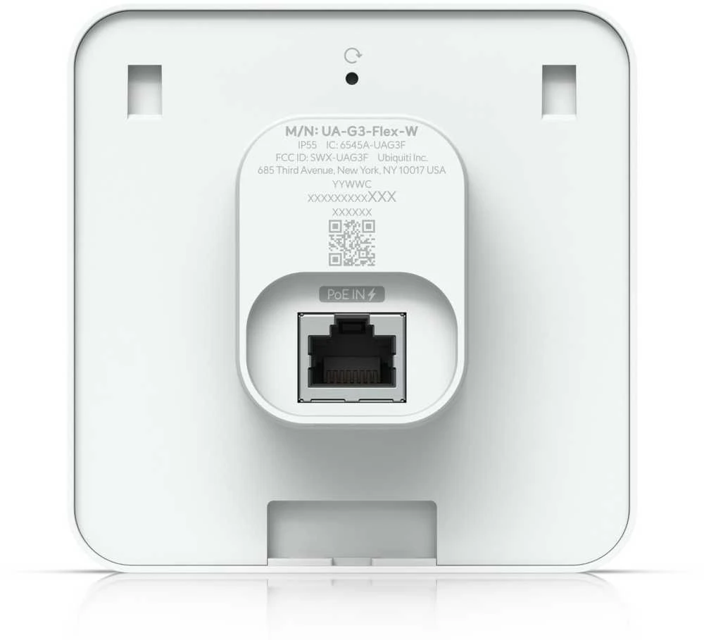 UBIQUITI READER FLEX Baltas. TREČIOS KARTOS NFC KORTELIŲ SKAITYTUVAS SU KLAVIATŪRA IR „APPLE TOUCH PASS“ PALAIKYMU.