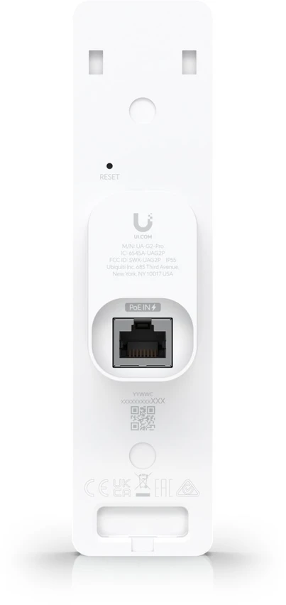 UBIQUITI G3 READER PRO Baltas. TREČIOS KARTOS NFC SKAITYTUVAS IR DOMOSO ĮRENGINYS, NAUDOJAMAS VIDUJE IR LAUKE, SU „APPLE TOUCH PASS“ PALAIKYMU.