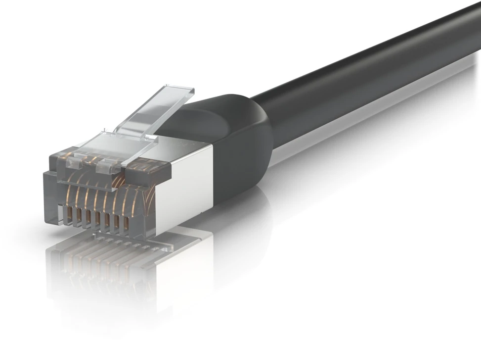 Ubiquiti Patchcord LAN Zewnętrzny Cat.5e STP 2 m Juodas (UACC-CABLE-PATCH-OUTDOOR-2M-BK)
