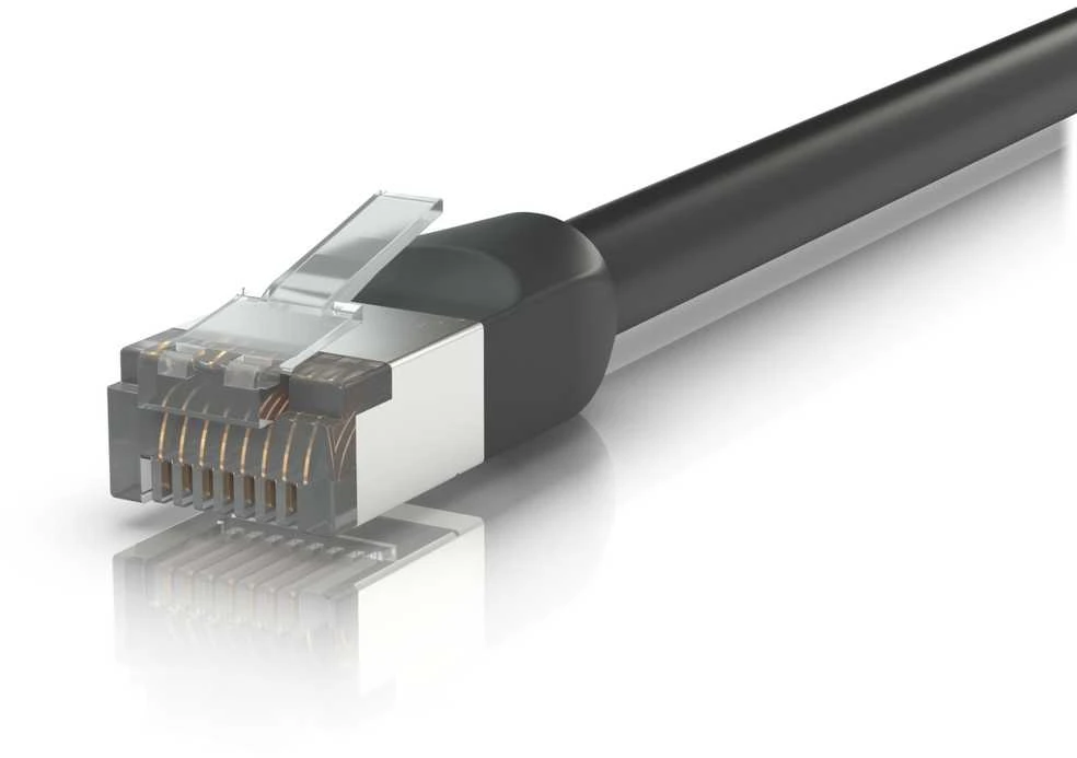 Ubiquiti Patchcord LAN Zewnętrzny Cat5e STP 2m Juodas (UACC-CABLE-PATCH-OUTDOOR-2M-BK)
