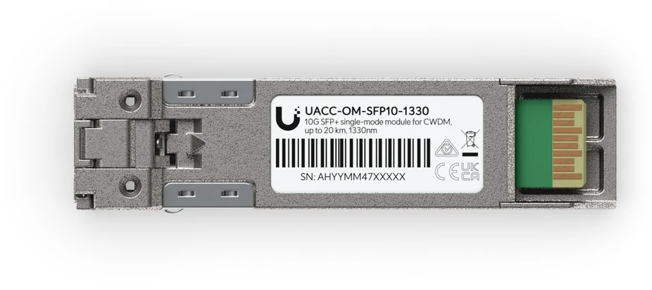 Šakotuvas Ubiquiti UACC-OM-SFP10-1330 tinklo siųstuvo-imtuvo modulis šviesolaidinis 11300 Mbit/s SFP+ 1310 nm