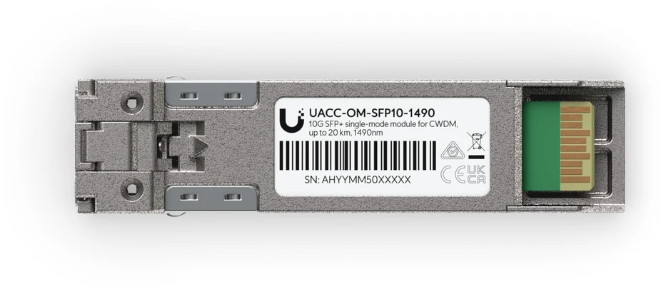 Šakotuvas SFP modulis „Ubiquiti“ „Ubiquiti UACC-OM-SFP10-1490“ tinklo kartotuvo modulis Šviesolaidinis 11300 Mbit/s SFP+ 1490 nm