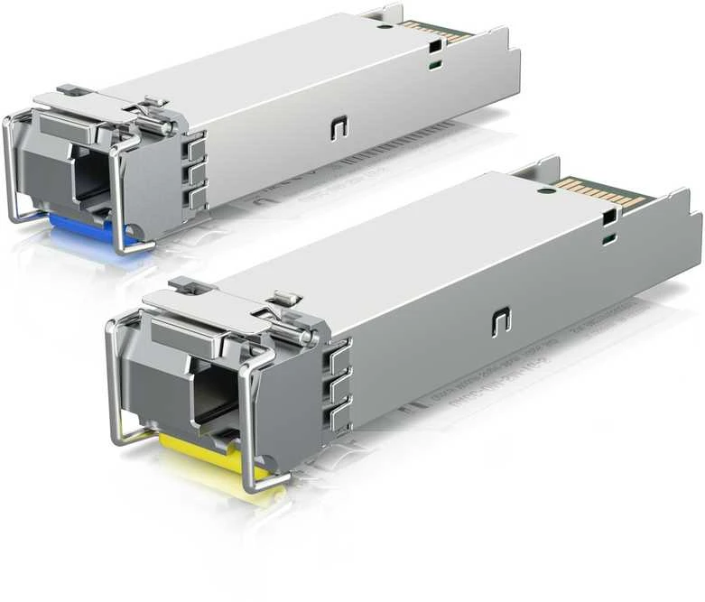 Šakotuvas UBIQUITI 1G dvikryptis vieno režimo optinis modulis. SFP siųstuvas-imtuvas, palaikantis 1G ryšius iki 3 km, naudojant vieno režimo šviesolaidį su simplex LC UPC jungtimi (2 vnt. pakuotėje)