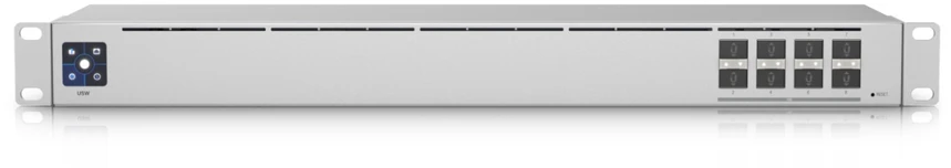 UBIQUITI USW-Aggregation UniFi valdomas jungiklis 8x SFP+ 160 Gbps perjungimo talpa Layer2 be ventiliatoriaus