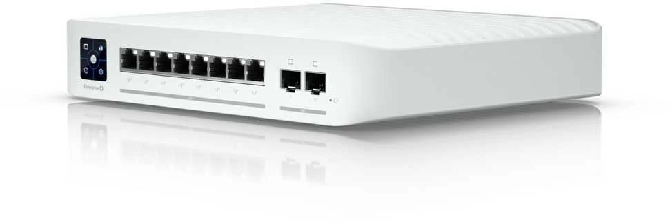 UBIQUITI USW-ENTERPRISE-8-POE UNIFI SWITCH 8x 2.5GB/S RJ45 POE+ 2x 10GB/S SFP+ TOUHSEKRANAS IŠ VISO 120W