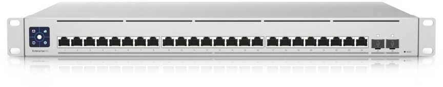 Ubiquiti | Unifi komutatorius | USW-EnterpriseXG-24 | Valdomas L3 | Montuojamas į lentyną | Gigabito Ethernet (varinis) jungčių kiekis: 24 | SFP+ jungčių kiekis: 2x 25G SFP | Maitinimo šaltinio tipas: vidinis