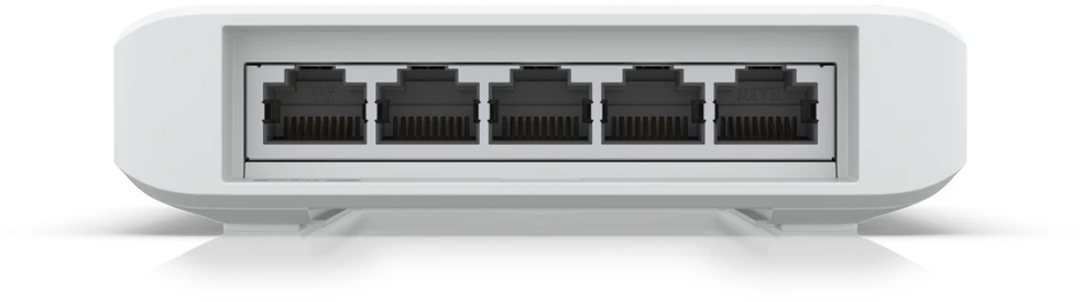 Maršrutizatorius „Ubiquiti USW-Flex“ vidinis/lauko 5 prievadų „Poe“ gigabito komutatorius su 802.3bt įvesties maitinimo palaikymu | „Ubiquiti“