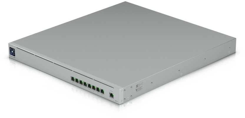 Šakotuvas „Ubiquiti USW-Mission-Critical“ komutatorius su integruota 368 Wh ličio jonų baterija, galinčia tiekti nepertraukiamą maitinimą 8 įrenginiams.
