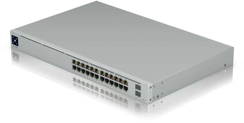Maršrutizatorius UBIQUITI USW-Pro-24-POE UniFi komutatorius, 24 x 400 W, 24 gigabito RJ45 prievadai, 2 SFP+ prievadai, PoE++