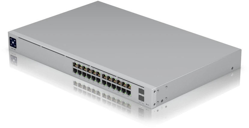 Maršrutizatorius UBIQUITI USW-Pro-24-POE UniFi komutatorius, 24 x 400 W, 24 gigabito RJ45 prievadai, 2 SFP+ prievadai, PoE++