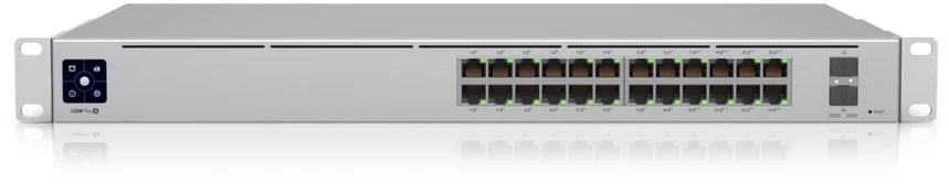 Maršrutizatorius UBIQUITI USW-Pro-24-POE UniFi komutatorius, 24 x 400 W, 24 gigabito RJ45 prievadai, 2 SFP+ prievadai, PoE++