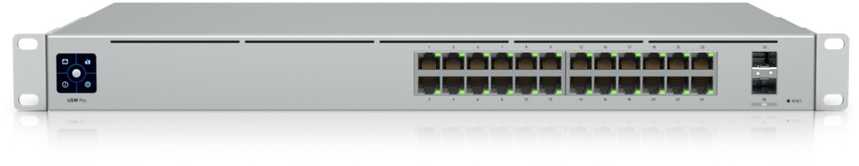 Šakotuvas UBIQUITI USW-Pro-24 valdomas jungiklis 24x 10/100/1000 2x SFP+ 1,3 colio ekranas
