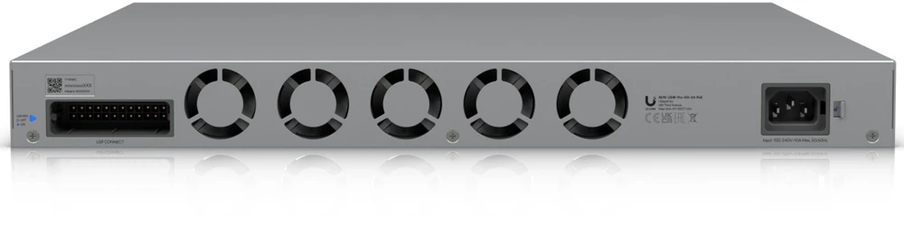 Šakotuvas Ubiquiti UniFi Pro XG 24 PoE valdomas L2/L3 10G Ethernet (100/1000/10000) Maitinimas per Ethernet (PoE) 1U Pilkas