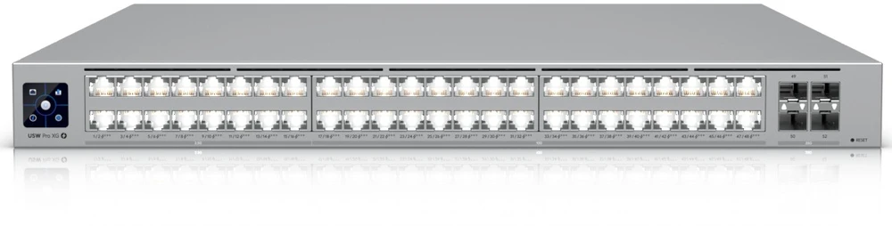 Šakotuvas Ubiquiti UniFi Pro XG 48 PoE valdomas L3 10G Ethernet (100/1000/10000) Maitinimas per Ethernet (PoE) 1U Pilkas