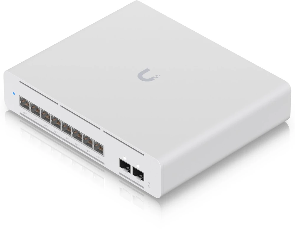 Šakotuvas UBIQUITI USW-Pro-XG-8-PoE komutatorius Etherlighting 8x RJ45 10GbE PoE 2x SFP+ 155W 3 slanksčiai