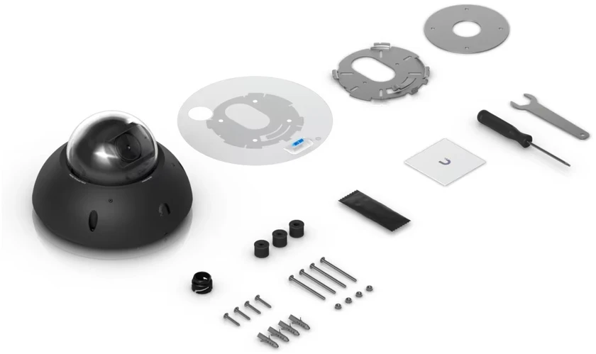 Ubiquiti G6 Pro Dome, IP apsaugos kamera, vidaus ir lauko, laidinė, ARM Cortex-A53, lubinė/siena, juoda