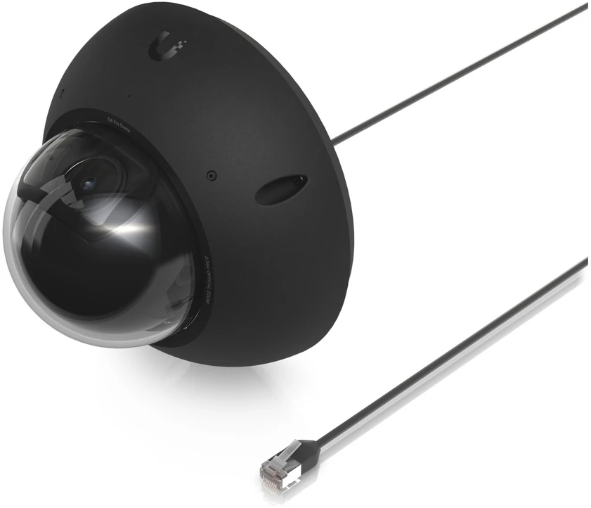 Ubiquiti G6 Pro Dome, IP apsaugos kamera, vidaus ir lauko, laidinė, ARM Cortex-A53, lubinė/siena, juoda
