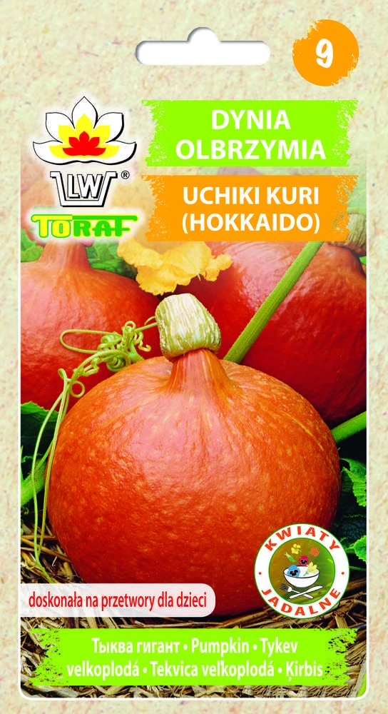 Toraf Moliūgų Uchiki Kuri Hokkaido daržovių sėklos 4g
