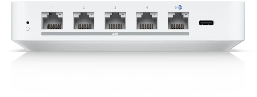 Maršrutizatorius „UBIQUITI“ kompaktiškas, kelių WAN nepriklausomas šliuzas su pilnu 2,5G palaikymu, skirtas didelio našumo tinklams mažose ir vidutinėse vietose.