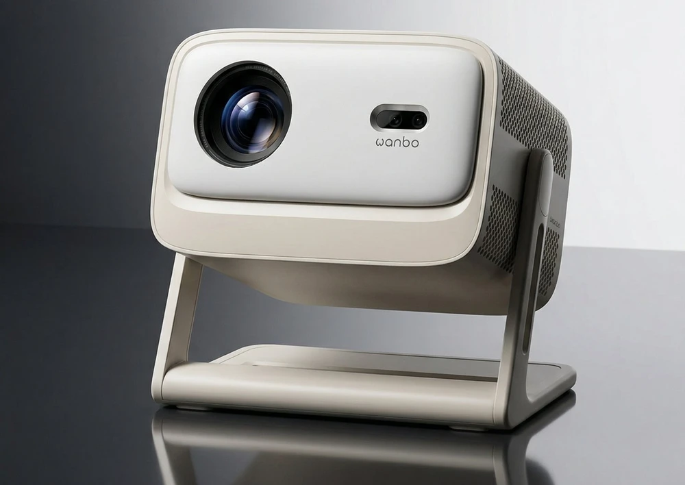 Wanbo Vali 1 Pro Kreminis | Projektorius | 900 ANSI Lumen, Full HD, Google TV, Gimbal