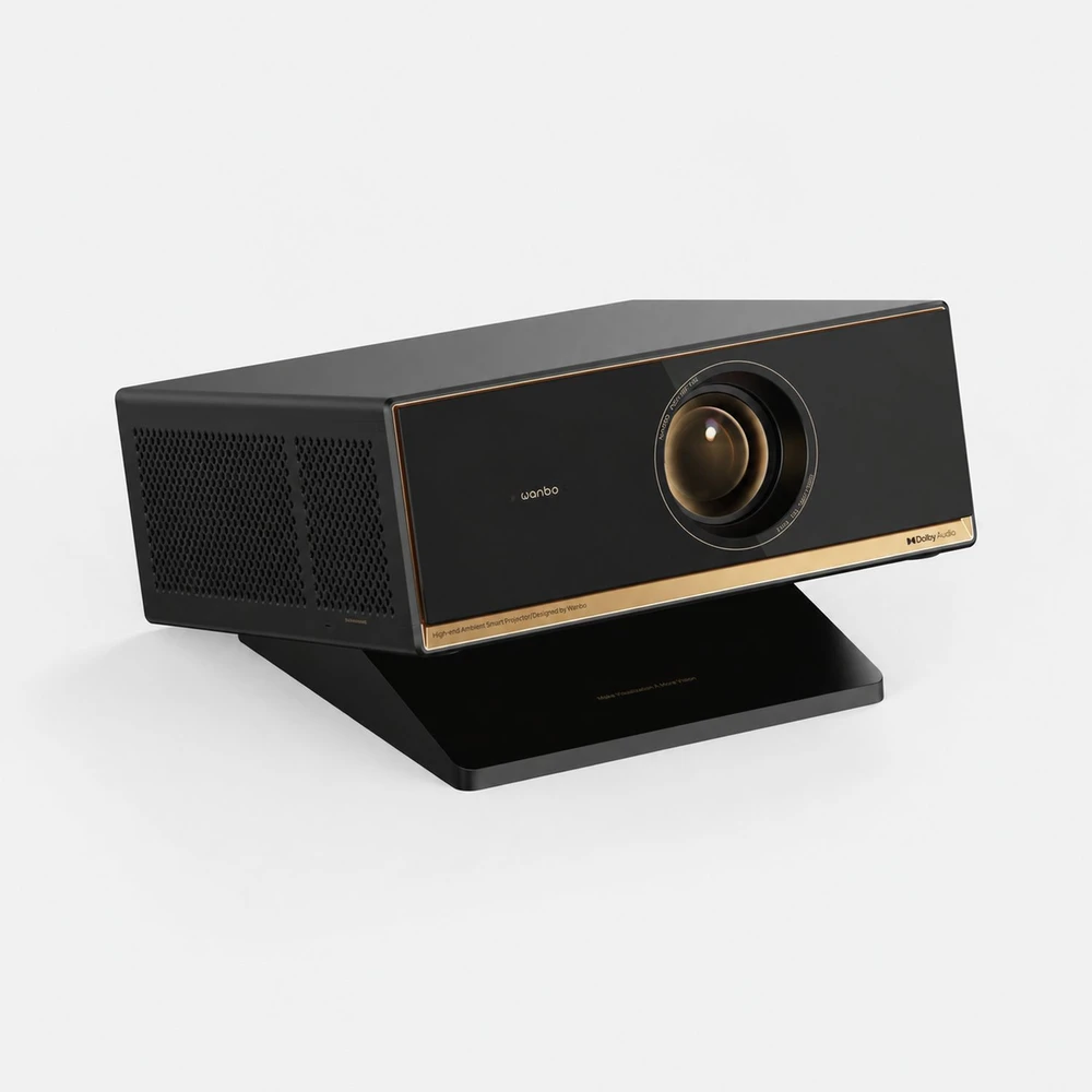 Wanbo projektorius X7 Pro Max 300 colių, Full HD 1080P su Android TV 14, Wifi 6, juodas EU