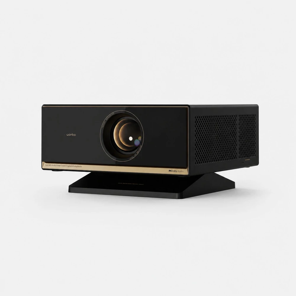 Wanbo projektorius X7 Pro Max 300 colių, Full HD 1080P su Android TV 14, Wifi 6, juodas EU
