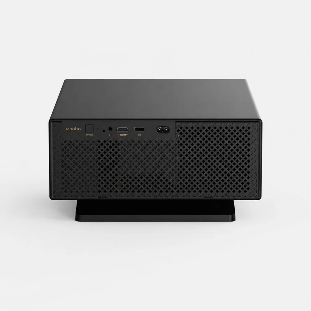Wanbo projektorius X7 Pro Max 300 colių, Full HD 1080P su Android TV 14, Wifi 6, juodas EU