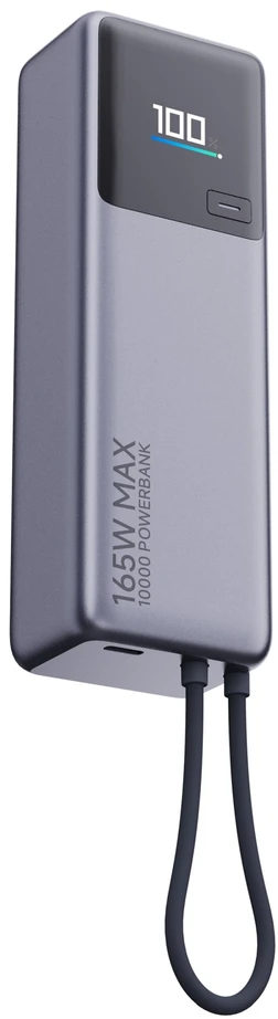 „Xiaomi 165W Power Bank“ (integruotas laidas) | 10000 mAh | USB-C | Pilka