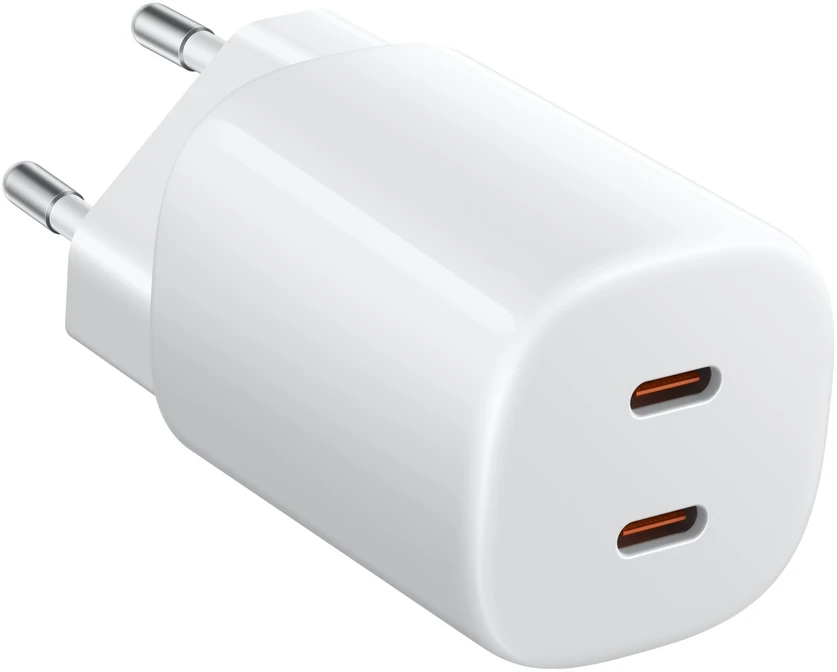 Xiaomi MDY-19-EG 2xUSB-C 45W Nano Turbo kelioninis įkroviklis baltas